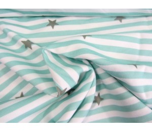 Paul & Clara Mini Stripes - Sterne mint